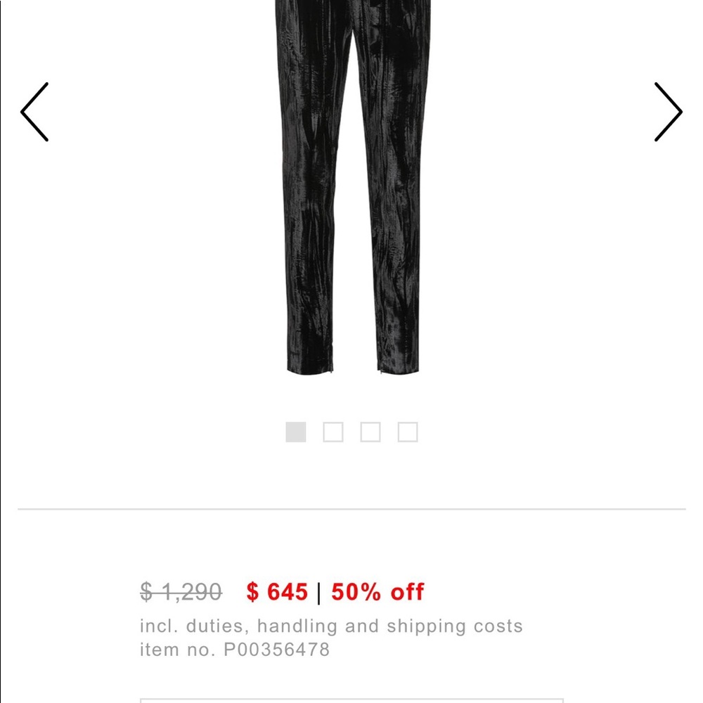 Saint Laurent High-rise skinny velvet pants